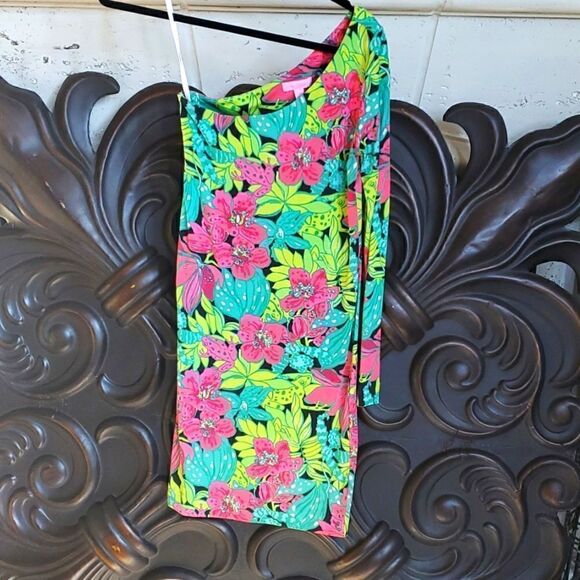 LILLY PULITZER Whitaker One-Sleeve Dress - Size XS - Picture 1 of 5